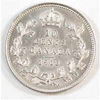 1913 Canada 10-cents AU-UNC (AU-55) $