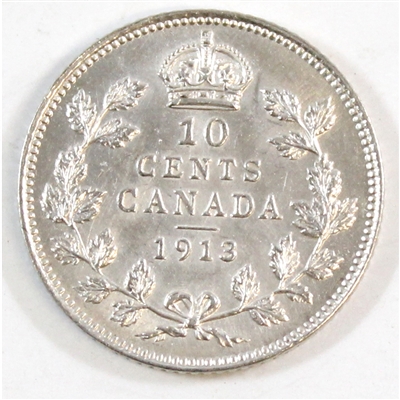 1913 Canada 10-cents AU-UNC (AU-55) $