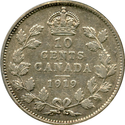 1919 Canada 10-cents Very Fine (VF-20)