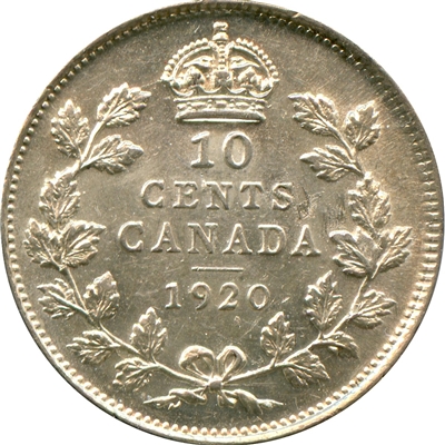 1920 Canada 10-cents AU-UNC (AU-55) $