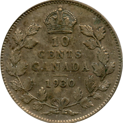 1930 Canada 10-cents F-VF (F-15)