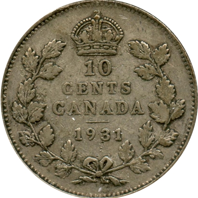 1931 Canada 10-cents Very Fine (VF-20)