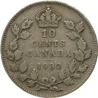 1932 Canada 10-cents F-VF (F-15)