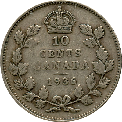 1936 Canada 10-cent Very Fine (VF-20)