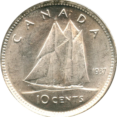 1937 Canada 10-cents Choice Brilliant Uncirculated (MS-64)