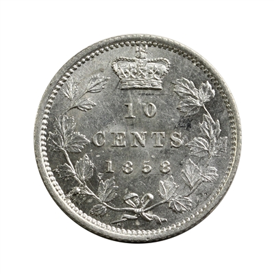 1858 Canada 10-cents UNC+ (MS-62) $