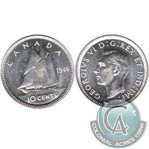 1946 Canada 10-cent UNC+ (MS-62)