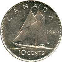 1960 Canada 10-cents Circulated
