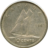 1962 Canada 10-cents Circulated