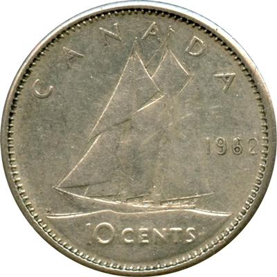 1962 Canada 10-cents Circulated