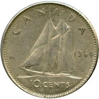 1964 Canada 10-cents Circulated