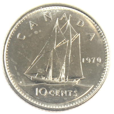 1970 Canada 10-cent Brilliant Uncirculated (MS-63)