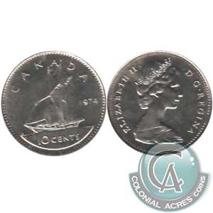 1974 Canada 10-cent Brilliant Uncirculated (MS-63)
