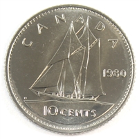1980 Canada 10-cent Brilliant Uncirculated (MS-63)