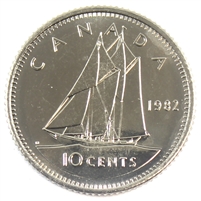 1982 Canada 10-cent Brilliant Uncirculated (MS-63)