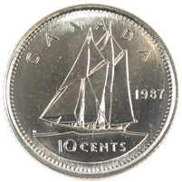 1987 Canada 10-cent Brilliant Uncirculated (MS-63)