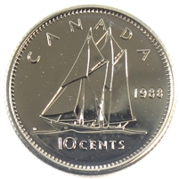 1988 Canada 10-cent Proof Like