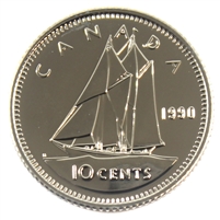 1990 Canada 10-cent Proof Like