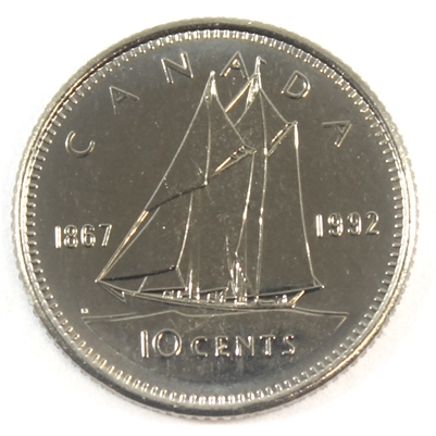 1992 Canada 10-cent Brilliant Uncirculated (MS-63)