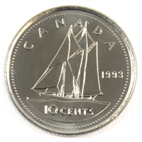 1993 Canada 10-cent Brilliant Uncirculated (MS-63)