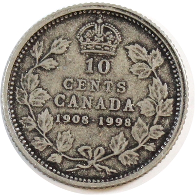 1998 (1908-1998) Antique Canada 10-cent Proof