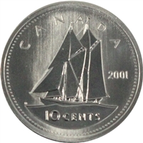 2001P Canada 10-cent Specimen