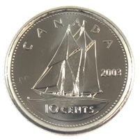 2003P Canada New Effigy 10-cent Brilliant Uncirculated (MS-63)