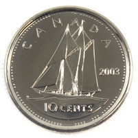 2003P Canada Old Effigy 10-cent Brilliant Uncirculated (MS-63)