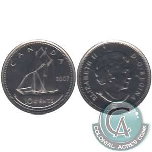 2007 Curved 7 Canada 10-cents Proof Like