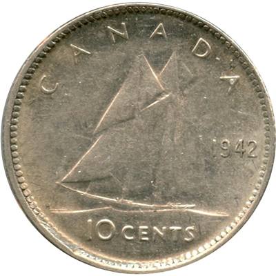 1942 Canada 10-cent EF-AU (EF-45)