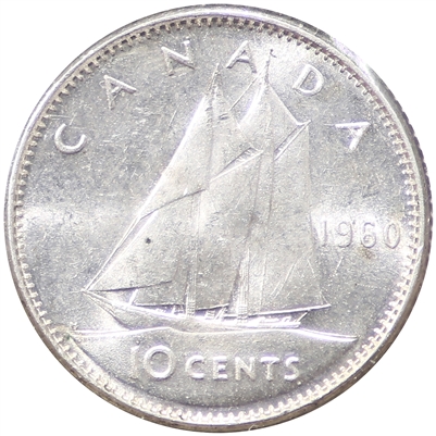 1960 Canada 10-cents AU-UNC (AU-55)