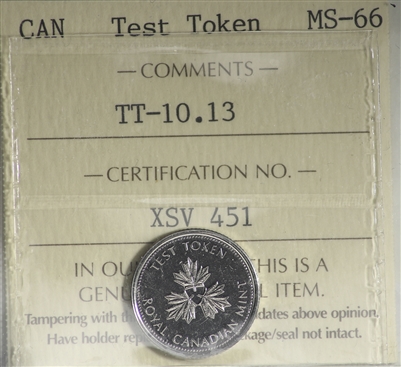 (2004) Canada 10-cents Test Token TT-10.13 ICCS Certified MS-66