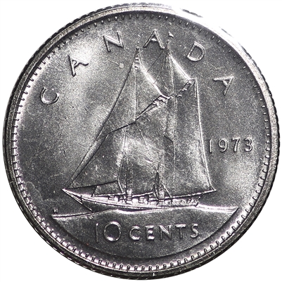 1973 Canada 10-cent Choice Brilliant Uncirculated (MS-64)