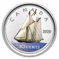 2020 Coloured Canada 10-cents Silver Proof (No Tax)