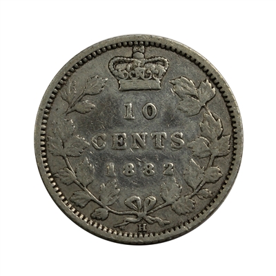 1882H Canada 10-cents Very Fine (VF-20) $