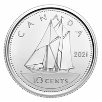 2021 Single Date Canada 10-cents Brilliant Uncirculated (MS-63)