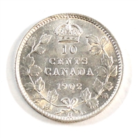 1902H Canada 10-cents UNC+ (MS-62) $
