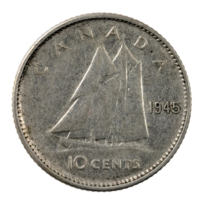 1945 Canada 10-cents F-VF (F-15)