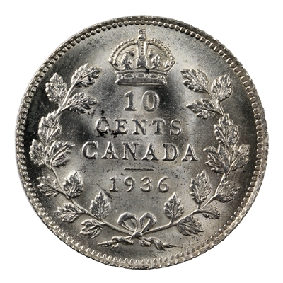 1936 Canada 10-cents Choice Brilliant Uncirculated (MS-63) $