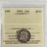 1905 Canada 10-cents ICCS Certified EF-40