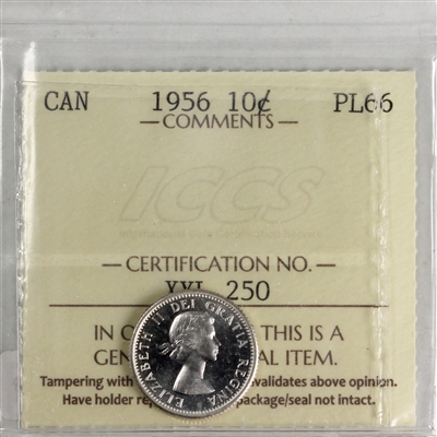 1956 Canada 10-cents ICCS Certified PL-66