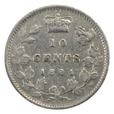 1884 Canada 10-cents Fine (F-12) $