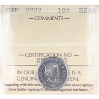 2022 Canada 10-cents ICCS Certified MS-66