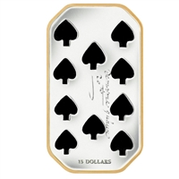 2009 Canada $15 Playing Card - Ten of Spades Sterling Silver (#3)