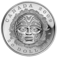 2009 Canada $20 Summer Moon Mask Fine Silver (TAX Exempt)