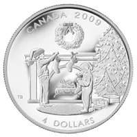 2009 Canada $4 Hanging the Stockings Fine Silver Coin (TAX Exempt)
