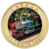 2009 Canada 50-cent Holiday Toy Train Lenticular Coin