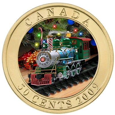 RDC 2009 Canada 50-cent Holiday Toy Train Lenticular (Damaged sleeve)