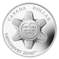 RDC 2010 Canada Limited Edition $1 The Sun Proof Sterling Silver Dollar (Impaired)