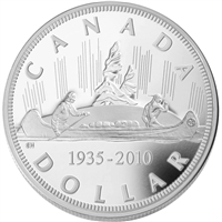 1935-2010 Canada $1 Voyageur Limited Edition Proof Sterling Silver Dollar